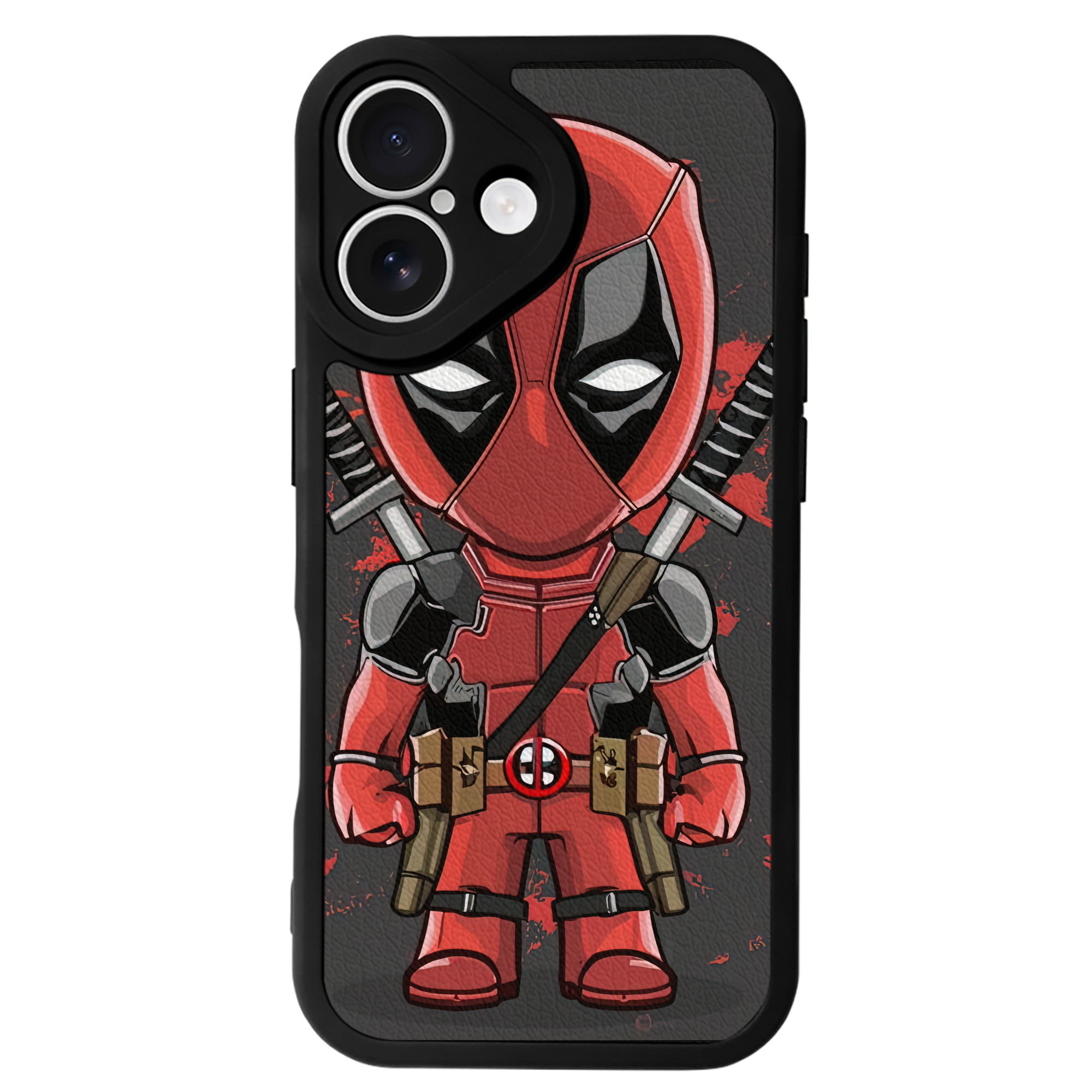 （画像用） Deadpool デッドプール 【iPhone 16シリーズ対応】シリコンスマホケース（レザー調） 材質：シリコン